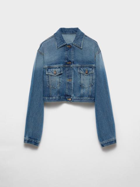 Denim blouson jacket