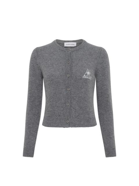 Clean Wool Knit Fitted Cardigan