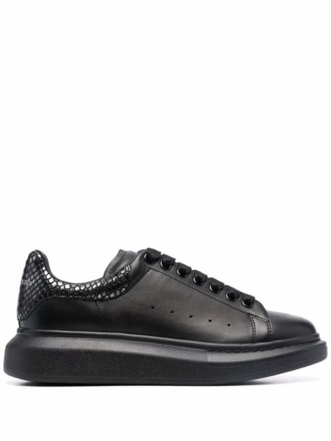 ALEXANDER MCQUEEN Oversized Snake Skin Effect Sneakers Black