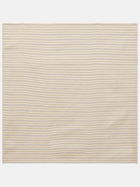 Striped silk scarf
