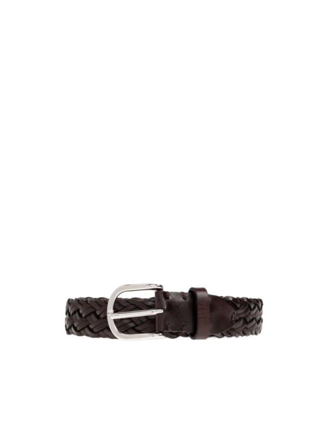 braided leather belt