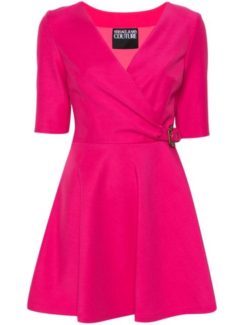 Baroque-buckle mini dress