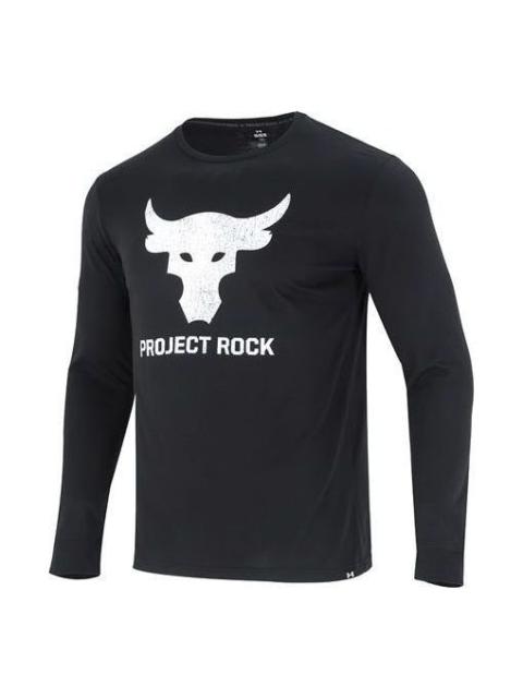 Under Armour Project Rock Brahma Bull Long Sleeve T-shirt 'Black White' 1374847-001