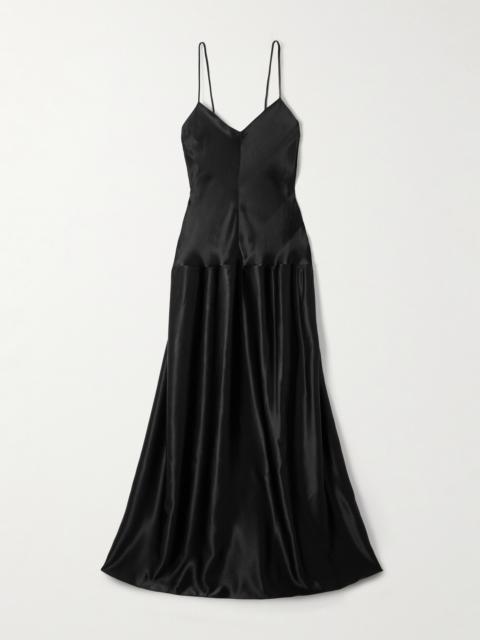 Layla Hammered-satin Maxi Dress