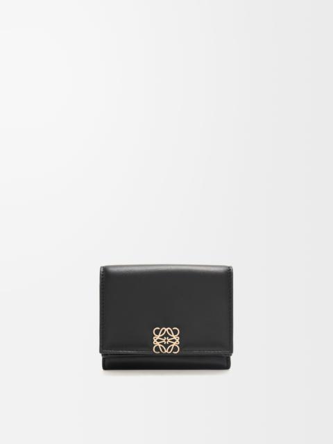 Puffer Anagram trifold wallet in shiny nappa calfskin