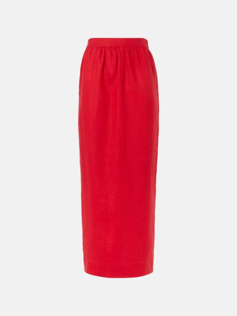 Bonnie linen pencil skirt