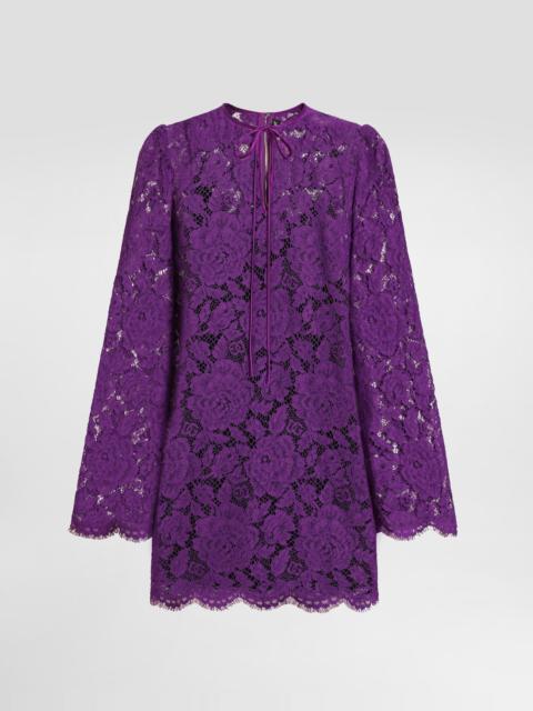 Cordonetto lace short dress