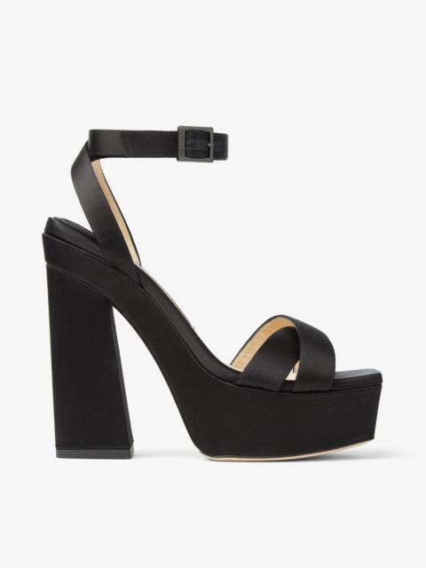 Gaia 140
Black Satin Platform Sandals