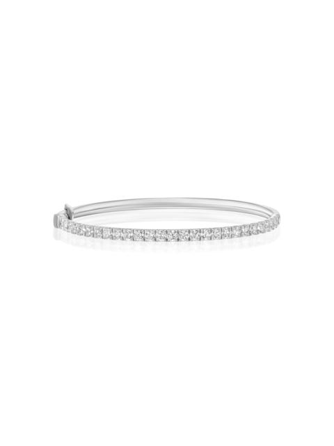 Medium Clara Diamond Cuff Bracelet - White Gold