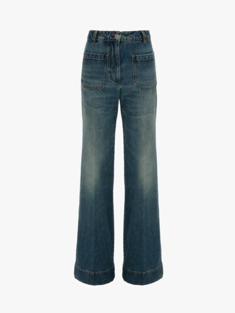 Alina High Waisted Jean In Classic Blue Wash