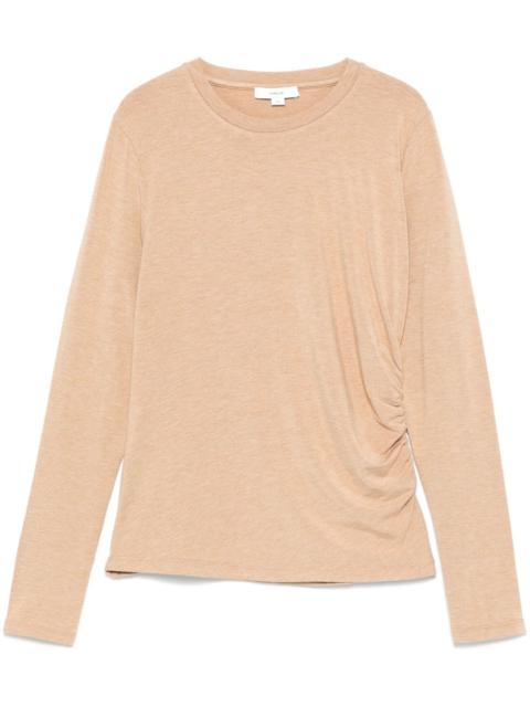 draped crew-neck top