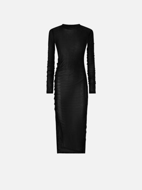 LONG TULLE DRESS WITH DRAPING