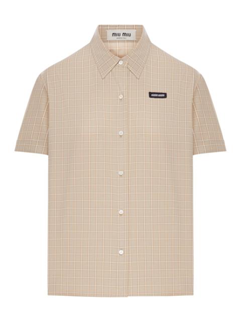 CHECKED COTTON POPLIN SHIRT
