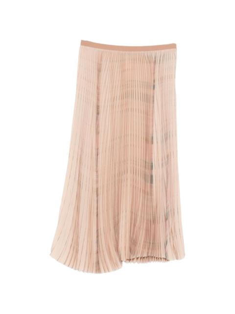 pleated midi skirt