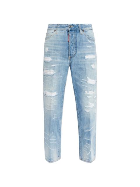 Boston distressed-detail jeans
