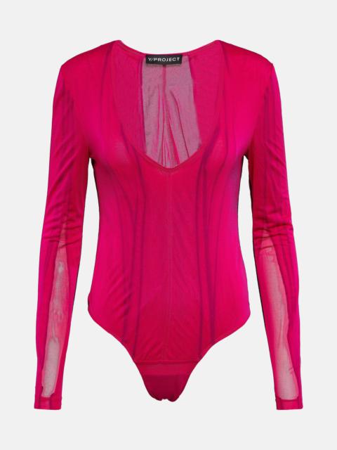 Semi-sheer bodysuit