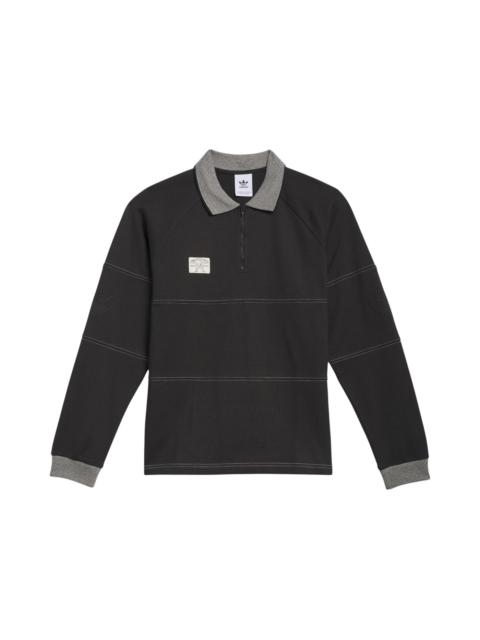 adidas Shmoofoil Heavyweight Rugby Long Sleeve Shirt Black Alumina