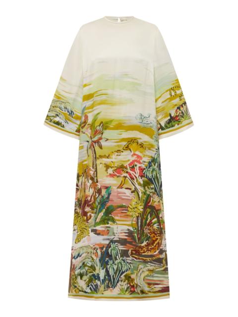 Jungle Boogie Silk Midi Dress