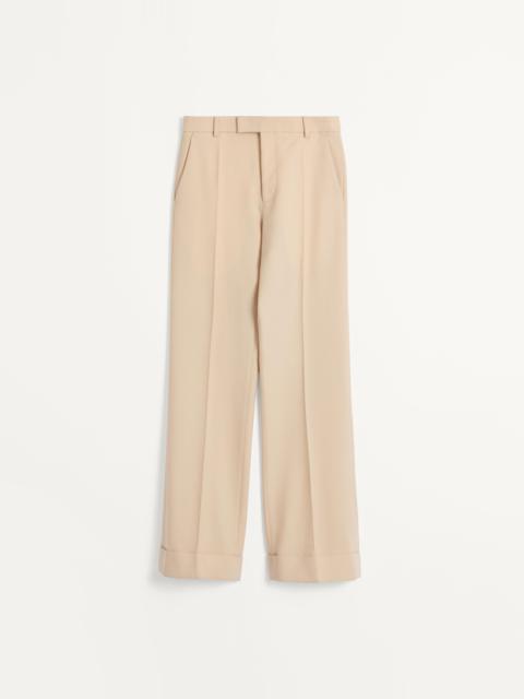 WOOL GABARDINE PANTS WITH TURN-UPS