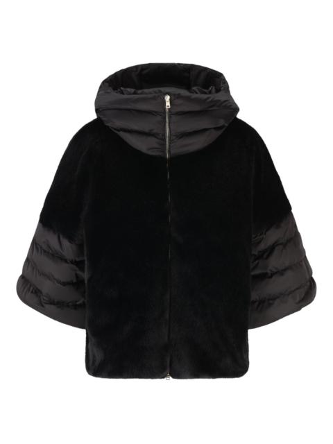 faux-fur hooded jacket