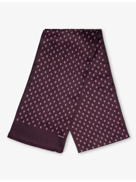 Paisley-Print Mulberry-Silk Scarf