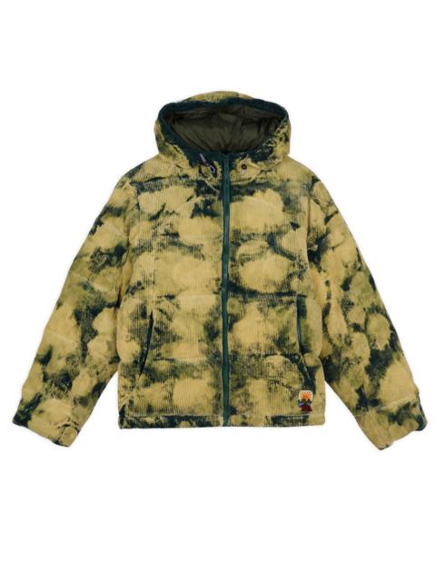 Bleach Dyed Dimension Puffer Jacket - Olive