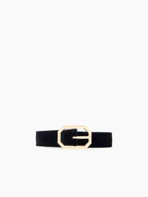 SMOOTH VELVET BELT WITH BUCKLE