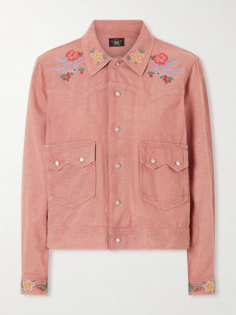 Billie Embroidered Cotton Linen Blend Shirt