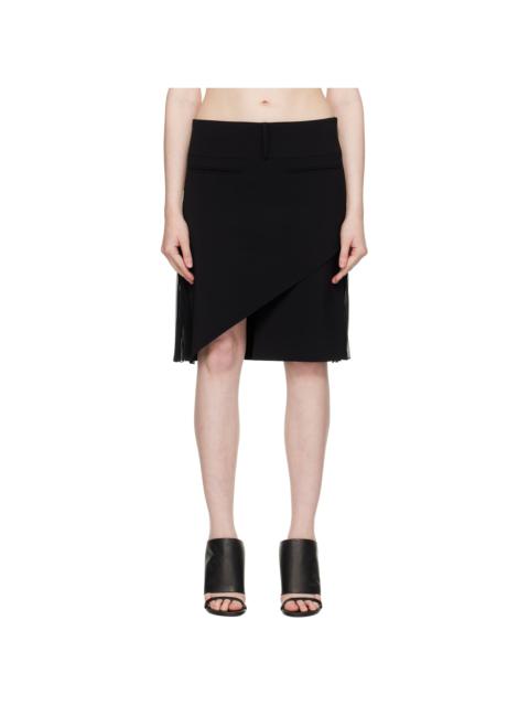 Black Infinity Pleats Miniskirt