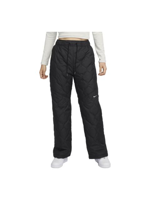 (WMNS) Nike Sportswear Essential High-waisted Quilted Waterproof Pants Asia Sizing 'Black' FB8723-01