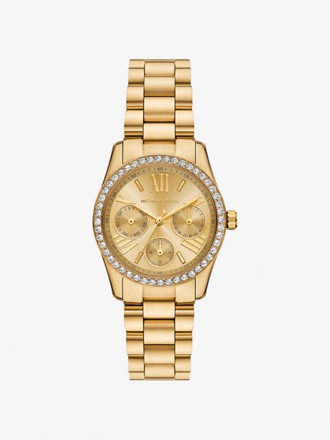 Mini Lexington Pavé Gold-Tone Watch