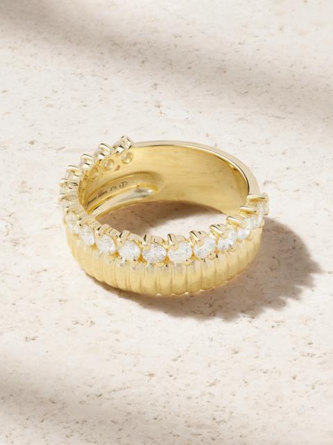 Bouée 9-karat Yellow And White Gold Diamond Ring
