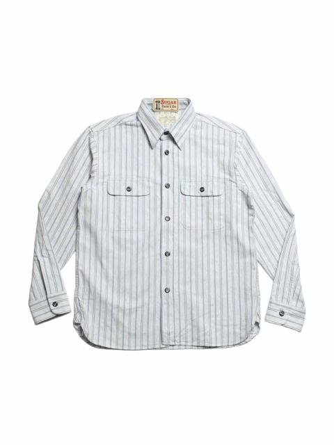 FICTION ROMANCE - 6oz. INDIGO STRIPE WORK SHIRT - SC29671