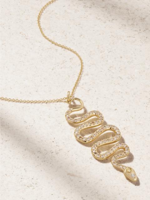 Black Mamba 18-karat Gold Diamond Necklace