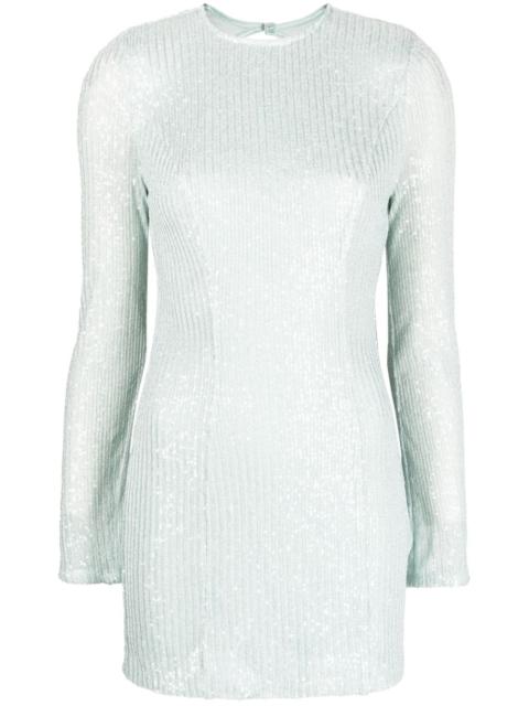 sequin-embellished open-back minidress