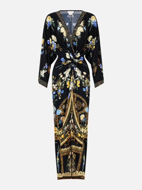 LONG SPLIT FRONT TWIST DRESS