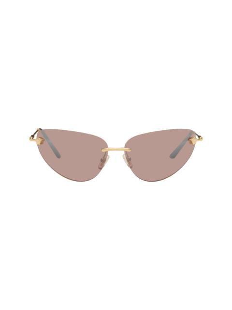 Gold & Pink Medusa Cat-Eye Sunglasses