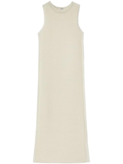 semi-sheer knit long dress