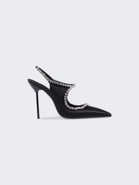 Lidia Mary Jane Slingbacks Black And Crystal