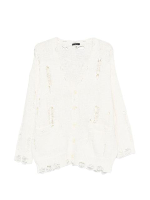 distressed oversized cardigan