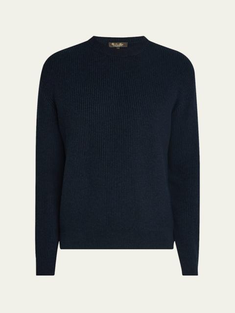 Men's Fobello Cashmere Rib Crewneck Sweater