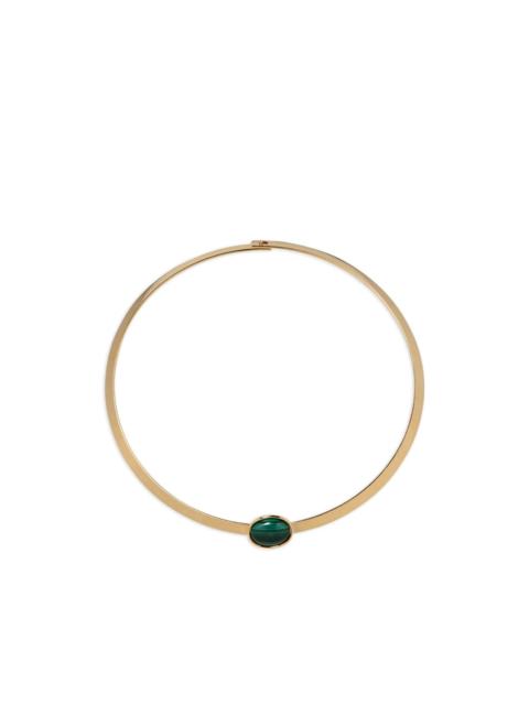 Elaine malachite collar necklace