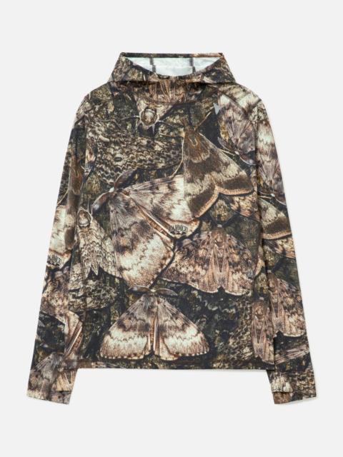 LIO UPF PLUS 50 BASELAYER MOTH PRINT LONG SLEEVE HOODIE