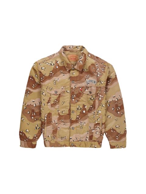 Supreme Levi's Nylon Trucker Jacket Chocolate Chip Camo