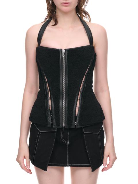 Reversible Shearling Corset