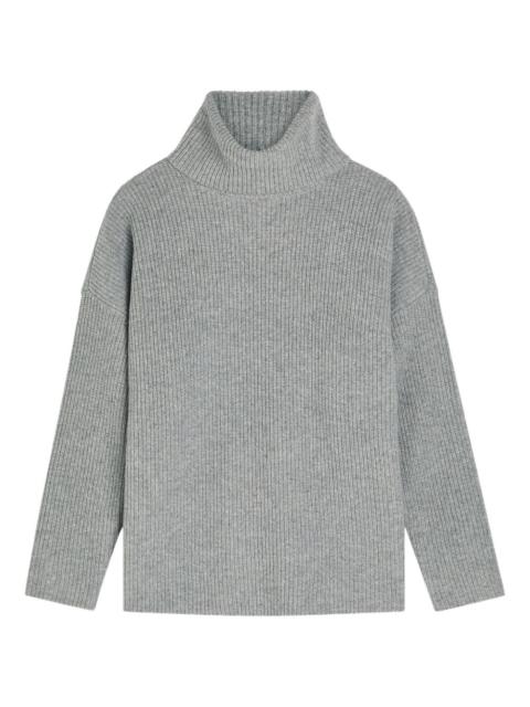 roll-neck ribbed sweater