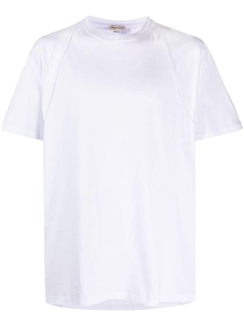 asymmetric panelled T-shirt