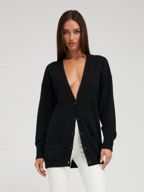 BLACK CASHMERE BOYFRIEND CARDIGAN
