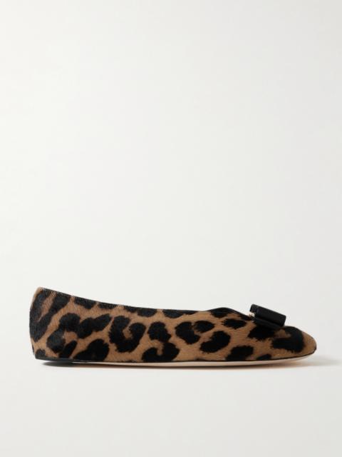 Vanna Leopard-print Calf Hair Ballet Flats