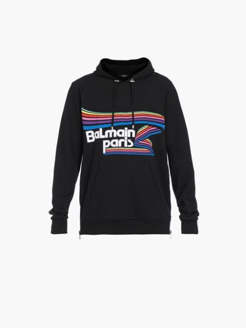 Sudadera oversize de algodón con logotipo de Balmain Paris multicolor